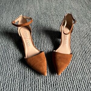 Sole Society brown suede block heel 2” heels, very good condition, size 8
